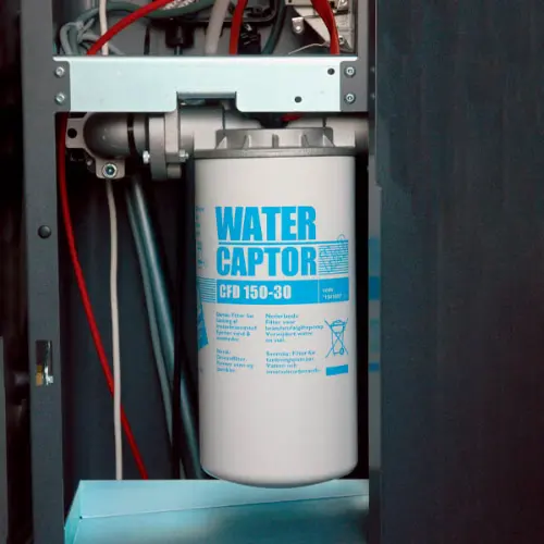 Filtro separador de agua para proteger motores